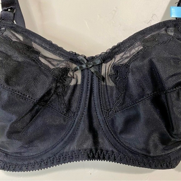 Bali Women’s Classic Support Underwire Full Coverage Floral Bra Midnight NWT - Picture 2 of 5